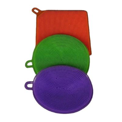 China Viable As Seen On TV Kitchen Gadgets Silicone Kitchen Sponge Silicone Dish Scrubber for sale