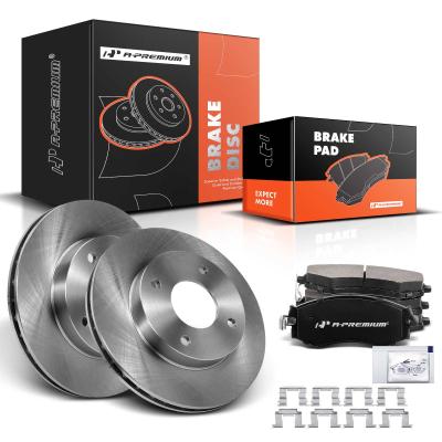 China Front Disc Brake Rotors & Ceramic Brake Pads for Nissan Sentra 2000-2006 L4 1.8L for sale