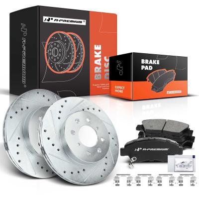 China Front Drilled Rotors & Ceramic Brake Pads for Honda Civic del Sol 1994-1997 Fit for sale