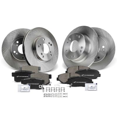 China Front & Rear Disc Brake Rotors & Ceramic Brake Pads for Honda Accord 03-07 2.4L for sale