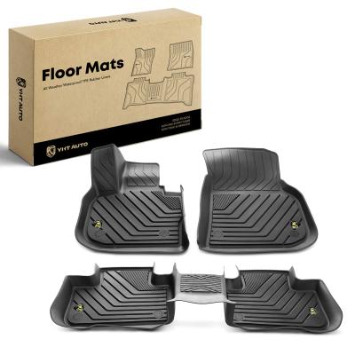 China 3x Front & Rear Black Floor Mats Liners for BMW X3 2018-2022 X4 2019-2021 for sale