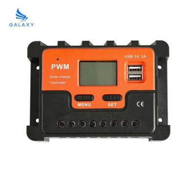 China Auto Charger Controller 12/24/48V 10A 20A 30A Multiple Protect Function LCD PWM Solar Controller for sale