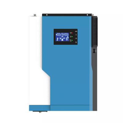 China PV to AC efficiency is much higher 220VAC off grid hybrid solar inverter 100A MPPT solar charge controller 3.5KW 5.5KW without battery WIFI monitor for sale