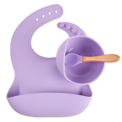 China Wholesale New-Fashion Bpa Food Grade Toddler Kids Silicone Free Baby Dish Bowl Tableware Feeding Gift Set for sale