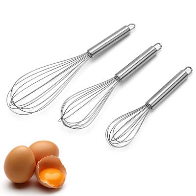 China Mini Metal Wire Kitchen White Stainless Steel Egg Beater Viable Set for sale