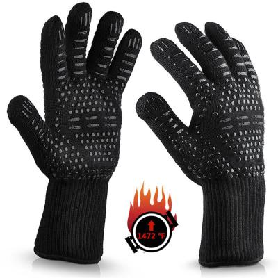 China 1472F Customized Barbecue Oven Glove 1472F Glove Extreme Heat Resistant Grill Glove For Cooking Baking for sale