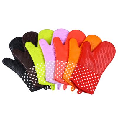 China Heat Resistant Kitchen Heat Resistant Silicone Cooking Gloves Pot Holder Silicone Oven Mitts For Kitchen Cooking for sale