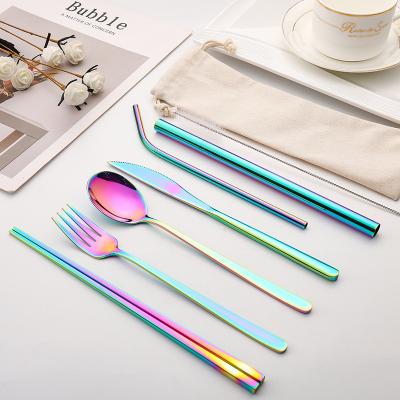 China Disposable Amazon Hot Selling 5 Pcs Wedding Gold 304 Stainless Steel Chopstick Fork Knife Spoon Copper Black Modern Flatware Sets for sale