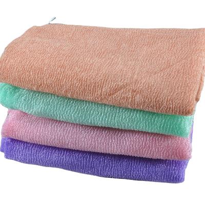 China High Quality 100% Clean Nylon Shower Towel Body Scrub Fabric Exfoliating Nylon Bath Scrub Towel for sale