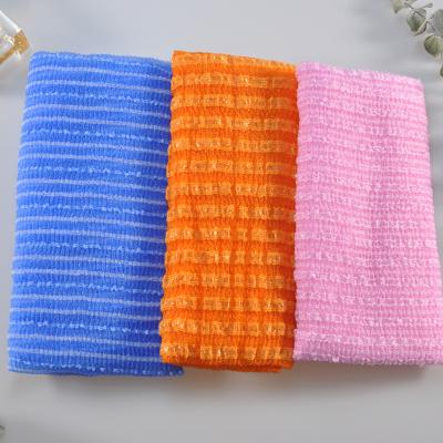 China High Quality 100% Nylon Body Clean Scrub To Scrub Nylon Body Wash Towel With Bright Silk for sale