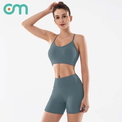 China 2020 breathable new spring and summer yoga sports underwear shorts two-piece fitness suit for sale