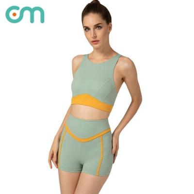 China Breathable Sports Women's Casual Shorts Running Quick-Drying Fitness Clothes Yoga Suit Two Piece Set for sale