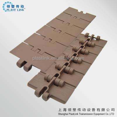 China Food Industry LS 820 k450 4.50 Inch Width Single Straight Hinge Slat Top Plastic Chain Conveyor Belt for sale