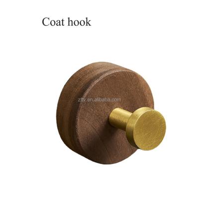 China Sustainable Towel Hook For Bathroom Wall Hanging Country Style Clothes Hanging Classic Heavy Duty Hook - Walnut Texture for sale