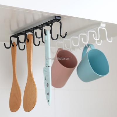 China 2 PCS Viable Cup Holder with 12 Cup Hooks, Coffee Cup Hooks, Under Cabinet Coffee Cup Hooks for sale