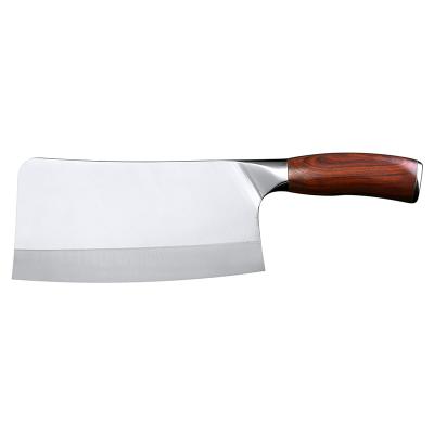 China Stainless Steel Non-variable Blade Cleaver Knife Kitchen Wood Handle Forged Blades Knife for sale