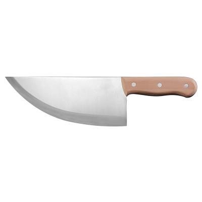 China Kitchen Knife Handle Stainless Steel Meat Cleaver Disposable Wooden Butcher Knife for sale