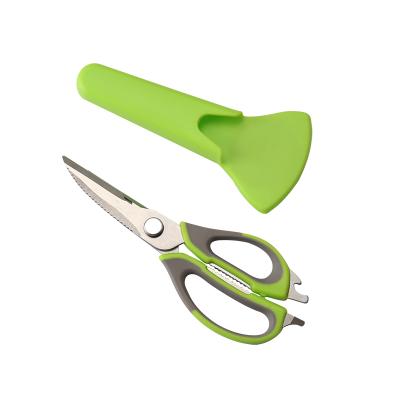 China Soft Touch Universal Handle High Quality Multifunctional Handlehigh Cutting Kitchen Scissors for sale