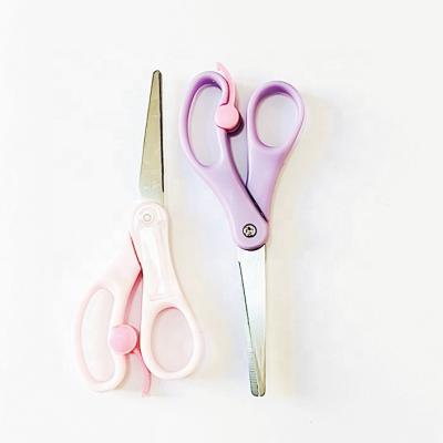 China Universal Kids Utility Scissors Stainless Steel Ball Tip Cutting Scissors for sale