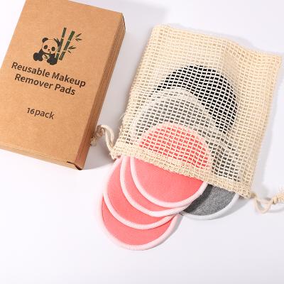 China Soft 100% Cotton Facial Cleansing Pad Makeup Removal Cotton Round 16pcs for sale