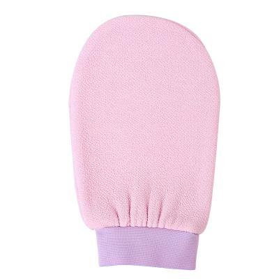 China EXFOLIATE Customized Logo Exfoliating Gloves Body Natural Exfoliating Glove for sale