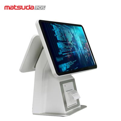 China 15.6 Inch Fashion Windows Desktop Dual Touch Screen EPOS POS Terminal for sale