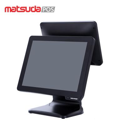 China Posición electrónica de Matsuda del cajero de la pantalla capacitiva dual de 15 pulgadas en venta