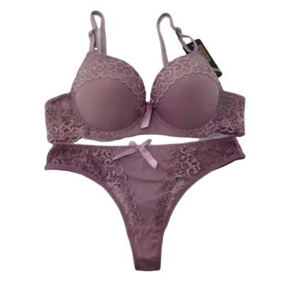 China Foreign Trade QUICK DRY custom suit c cup custom women lace up changeable bra briefs for sale