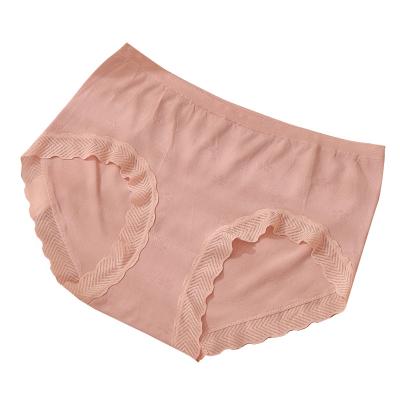 China Antibacterial Women's Naked Ammonia Morandi Solid Color Comfortable Breathable Briefs for sale