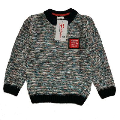 China Autumn Top-Level Custom Style Anti-Shrink Kids Knit Pullover Elastic Round Collar Sweaters Stripe Unisex Sweater for sale