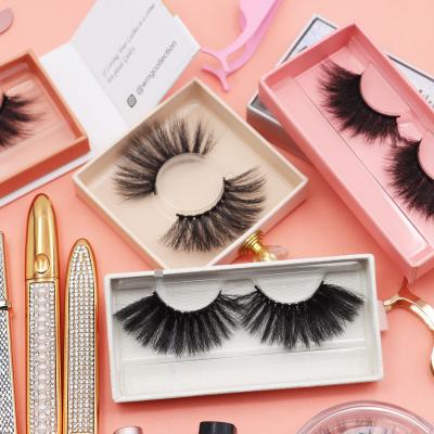 China Mink Lashes Factory 25mm Sensitive Handmade Silk Eyelashes False Lash Book Private Label Luxury Brand Mink Eyelash Vendor Wholesale Own for sale