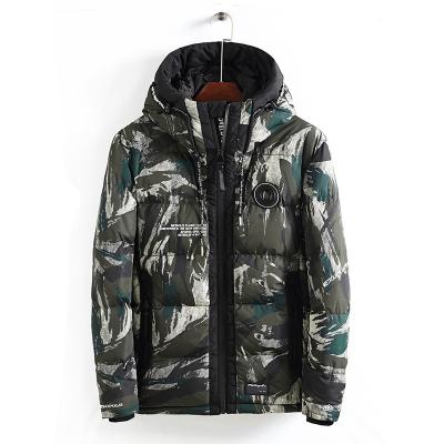 China 2020 New Fashion Waterproof Men's Casual Hooded Camouflage Cotton-padded Jacket Medium Warm Coat Long for sale