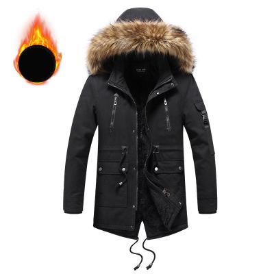 China 2021 New Down Jacket Men's Thick Stripper Jacket Hooded Warm Winter Waterproof Anorak for sale