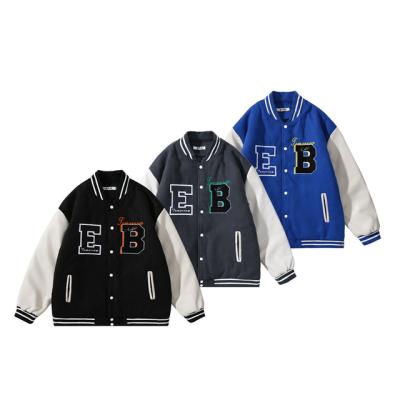 China Letterman Baseball Letterman Casual Sports Printed Breathable Logo Men Breathable Custom Winter Patches Varisty Jacket for sale