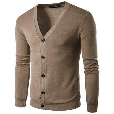 China The price 2021 sale breathable Autumn Spring Breathable Polyester Tops knit cardigan sweater men knit sweater for sale