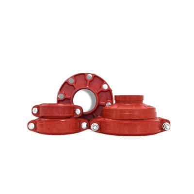 China Fire Fighting Grooved Concentric Reducer Rigid Flexible Coupling With Red Color Grooved Pipe Fitting For Fire Fighting for sale