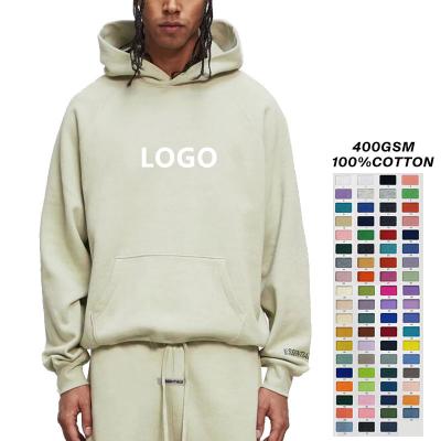 China Anti-pilling 100% cotton custom 400 GSM plus size men's hoodies and sweatshirts your own logo fleece pullover hoodie for sale