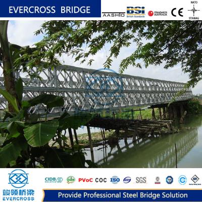 Κίνα Σιδηροδρομική κατασκευή συμπαγής 200 Bailey Bridge διπλό κατάστρωμα Q355B με μονό λωρίδιο προς πώληση