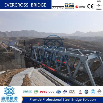 China Bailey Steel Truss Bridge Single Lane aangepast voor veerboot assemblage Te koop