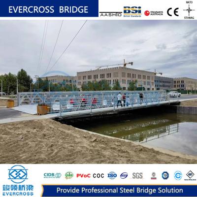 China HD200 High Strength Temporary Prefabricated Car And Pedestrian Steel Bailey Bridge for sale