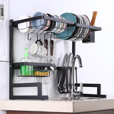 China Sustainable Stainless Steel 65cm Over Sink Dish Drainer Rack Roll Up Dish Drying Rack Dish Drainer Rack for sale