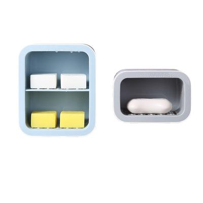 China Contemporary Storage Boxes Single Tier Bathroom Storage Box Plastic Soap Stored Box for sale