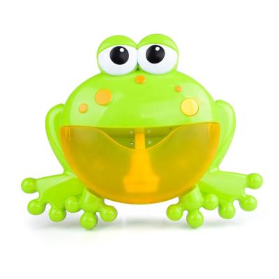 China Making Bubbles Plastic Children Outdoor Activity Toy Electric High Quality Cartoon Frog Soap Bubble Maker Machine Toys for sale