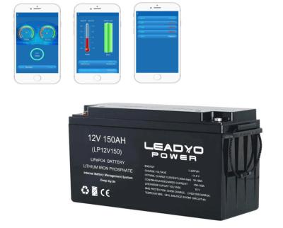 Chine Batteries profondes rechargeables du cycle LiFePO4 de Marine Battery 12v 150Ah d'ion de lithium avec l'appli de Bluetooth à vendre