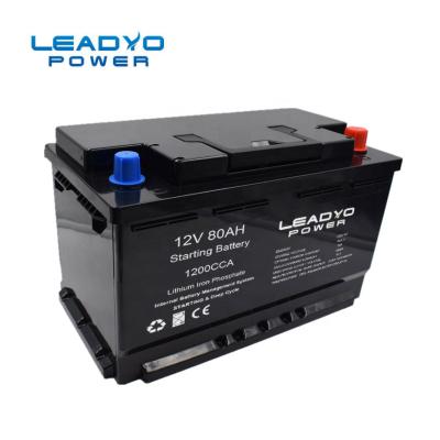 China Lifepo4 12 kalte ankurbelnde Ampere Batterie Volt-Lithium-Ion Car Battery Light Weights 80ah 1200 zu verkaufen