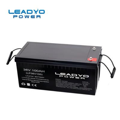 China LEADYO 36V Lithium-Eisen der Lithium-phosphatieren mit der Schleppangel fischenes Bewegungsbatterie-100Ah LFP-Batterie zu verkaufen