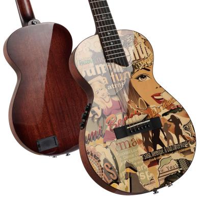 China Kahun High Quality Acoustic Percussion Design Exquisite Customized Electric Guitar 4 Strings Electric Guitar for sale