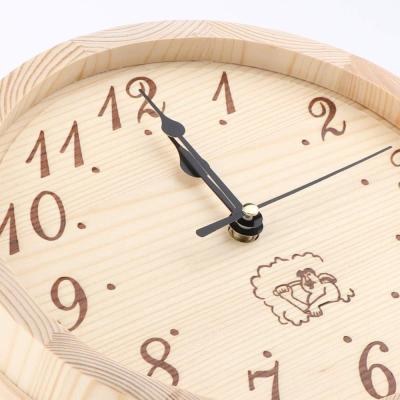 China Wooden sauna room clock sauna timer clock sauna room accessory for outdoor/indoor wall clock for sale