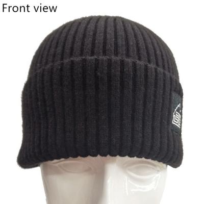 China Warm Cuff Beanie Knit Hats Seamless Winter Unisex Warm Double Keeper for sale