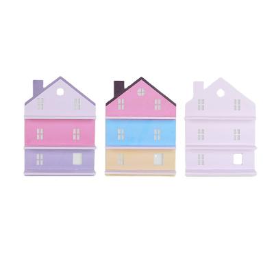 China Colorful Novelty House Shape Wall Mount Shelf For Kids for sale